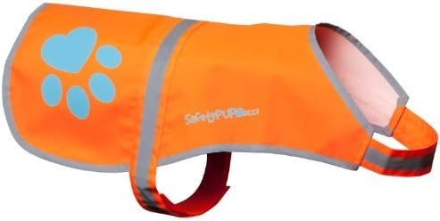 Reflective Dog Vest. Hi-Visibility, Fluorescent Blaze Orange Dog Vest Helps Protect Your Best Friend. Safeguard Your PUP from Motorists  Hunting Accidents, On or Off Leash. (Med)